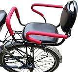 HEL Child Bicycle Seat Rear, Children's Bike Seat with Fence And Pedals, Detachable for 2-7 Year Old Baby Seat