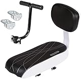 MEETOZ Bicycle Rear Seat Cushion Armrest Footrest Set, Bike Back Seat Child Safety Cushion, Including Cushion and Backrest, Armrest Handrail, Footrests